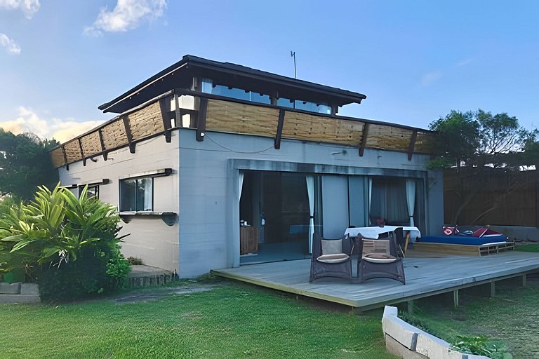 Casa NA PRAIA Beira Mar Barra Ibiraquera Studio+Terreo