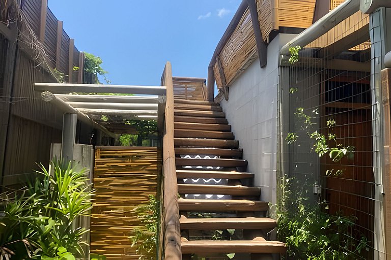 Casa NA PRAIA Beira Mar Barra Ibiraquera Studio+Terreo