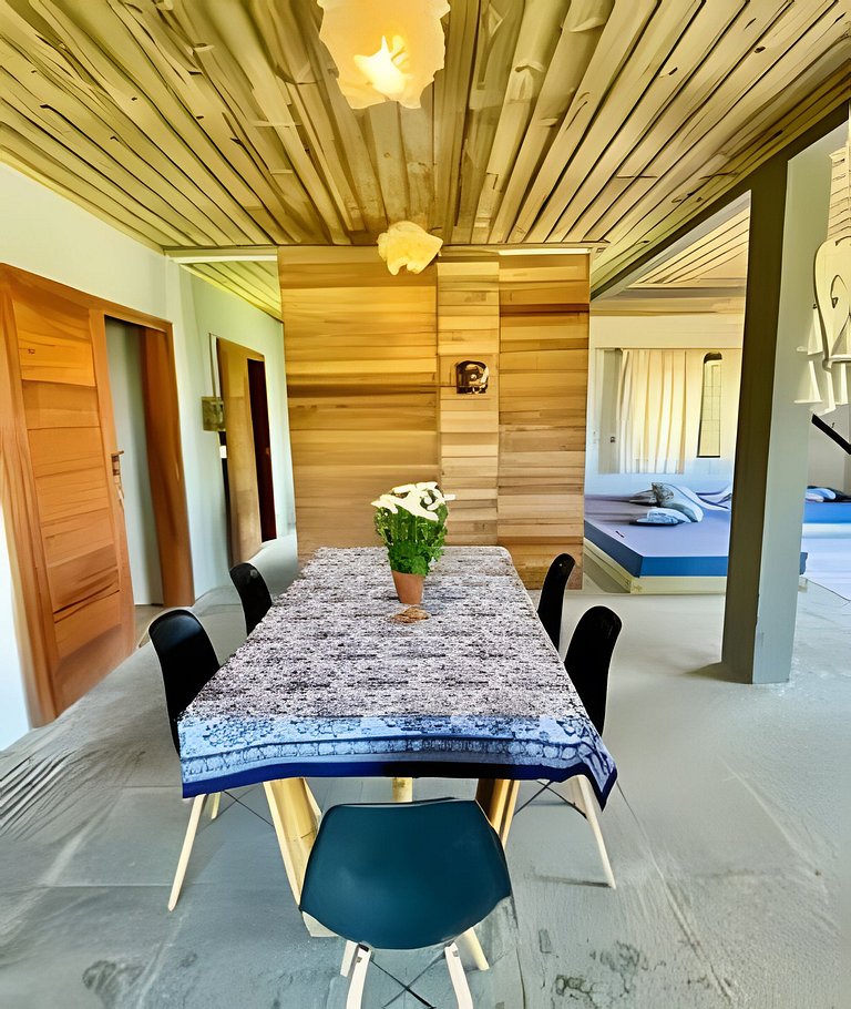 Casa NA PRAIA Beira Mar Barra Ibiraquera Studio+Terreo