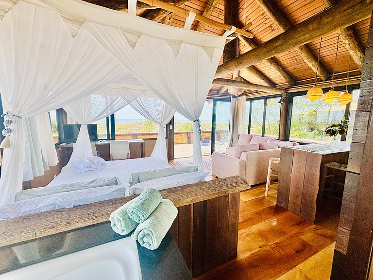 Studio Na Praia - Bangalô frente mar