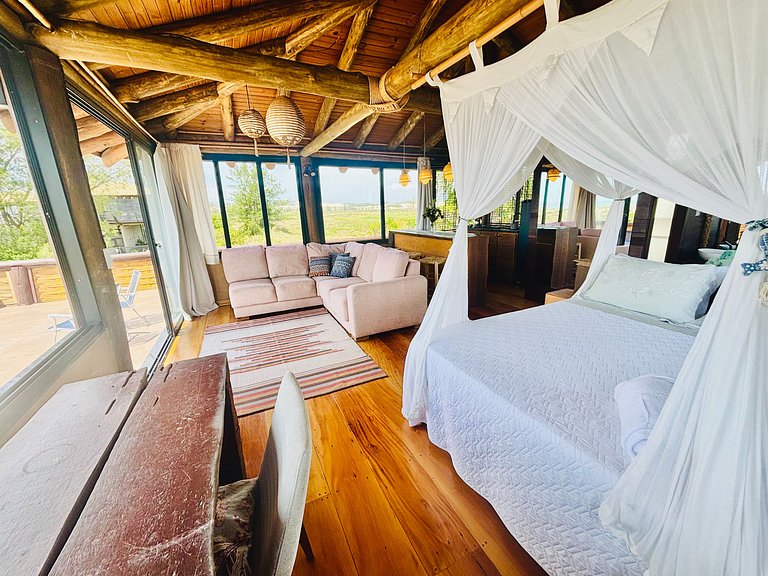 Casa NA PRAIA Beira Mar Barra Ibiraquera Studio+Terreo