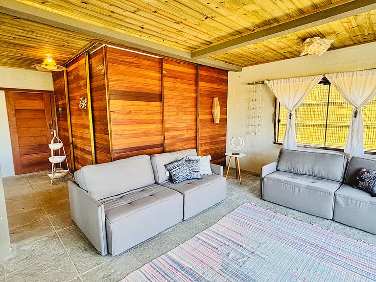 Casa NA PRAIA Beira Mar Barra Ibiraquera Studio+Terreo